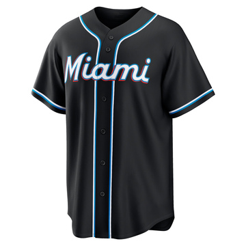 Youth Miami Marlins Owen Caissie Black Fashion Out Jersey - Replica
