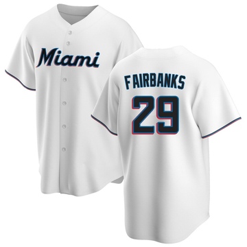Youth Miami Marlins Pete Fairbanks White Home Jersey - Replica