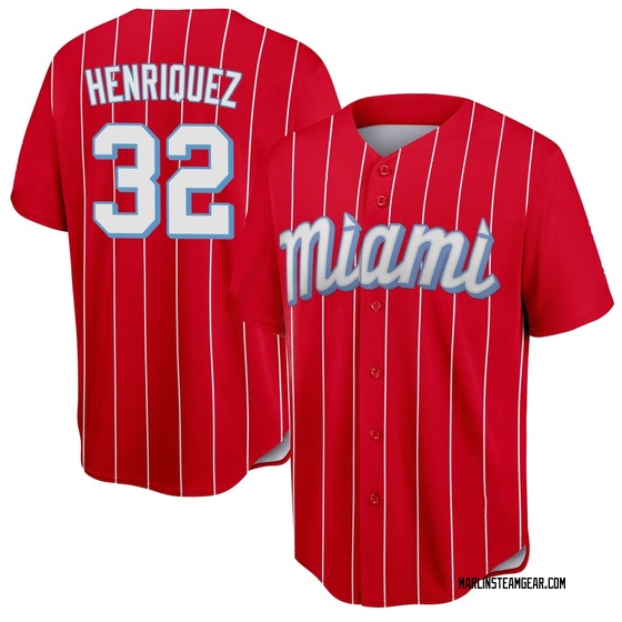 Youth Miami Marlins Ronny Henriquez Red 2021 City Connect Jersey - Replica