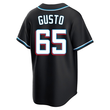 Youth Miami Marlins Ryan Gusto Black Fashion Out Jersey - Replica