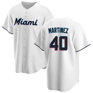 Youth Miami Marlins Seth Martinez White Home Jersey - Replica
