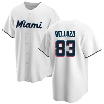 Youth Miami Marlins Valente Bellozo White Home Jersey - Replica