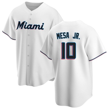 Youth Miami Marlins Victor Mesa Jr. White Home Jersey - Replica