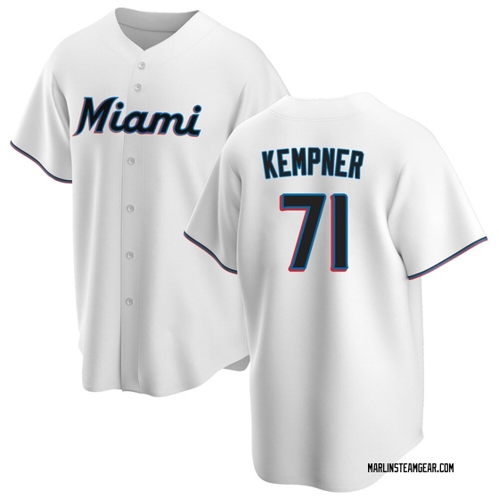 Youth Miami Marlins William Kempner White Home Jersey - Replica